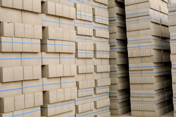 The carbon negative aggregate can be used to make building blocks (photograph: Carbon8)