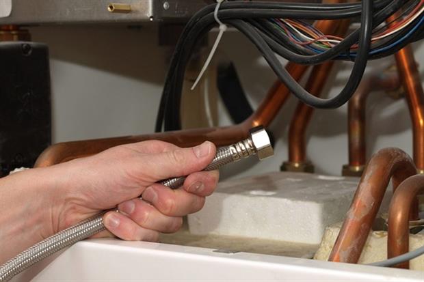 Condensing boiler installation