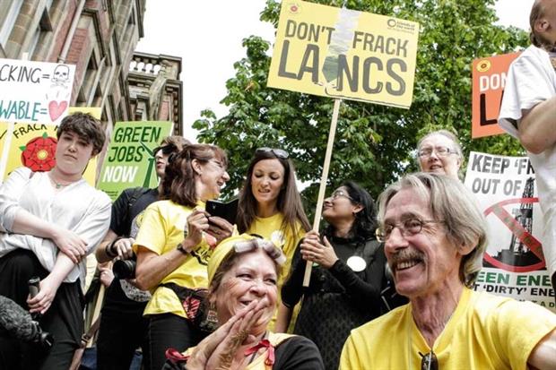 Anti-fracking rally in Lancashire (photograph: Friends of the Earth)