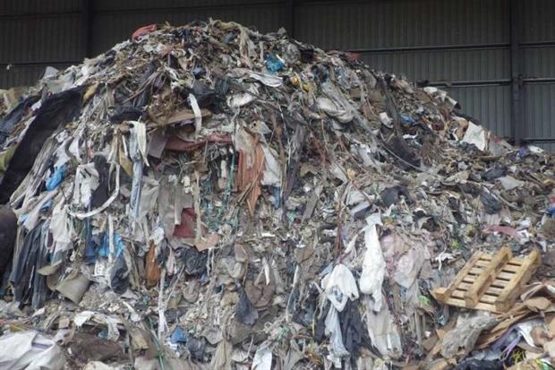 Waste at J & J Stanley's waste transfer station at Swalwell (photograph: Environment Agency)