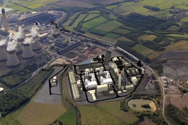 The White Rose CCS power station would be sited next to Drax's existing plant (Image: Capture Power)