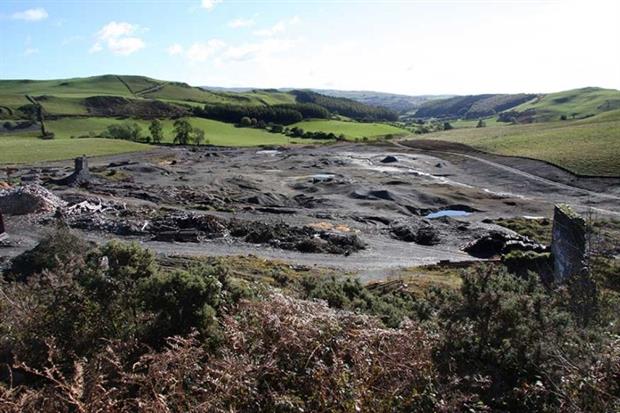 The Frongoch mine in Ceredigion, Wales, before remediation (photograph: Natural Resources Wales)