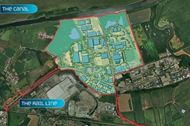 Ince Park is located on a strategic position near the Manchester Ship Cancal, the M56 motorway and a railway line (image: Peel Environmental)