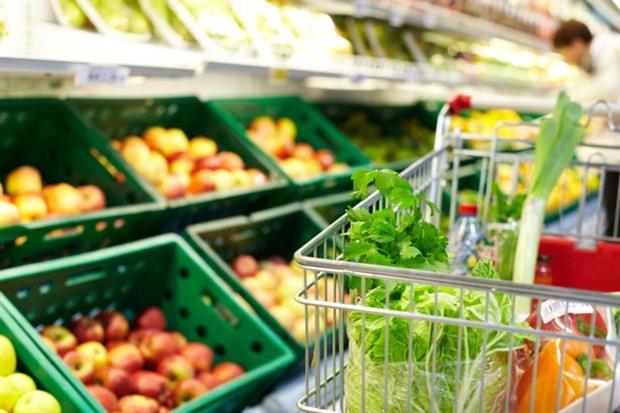 Supermarket shelves