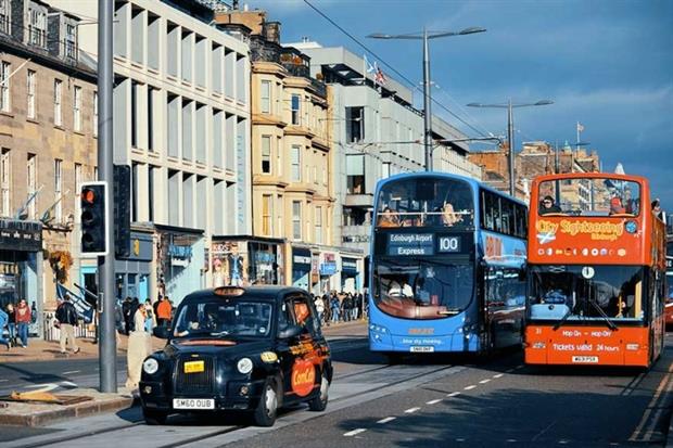 Edinburgh, pictured here, could be host to a low emission zone or other measures targeting buses and taxis. Photograph: Songquan Deng/123RF