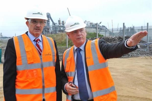 Francis Maude (right) and Air Products' vice president David Taylor opened construction of the TV2 project in April 2014. Photpgraph: Air Products