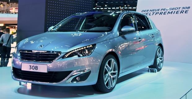 The Peugeot 308, which holds the Guiness World Record for being the most fuel-efficient mainstream car currently in production, is under investigation for cheating pollution tests. Photograph: OSX