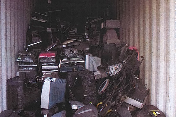 Eleven shipping containers full of WEEE were found destined for Nigeria, Ghana and Tanzania. Photo: Environment Agency