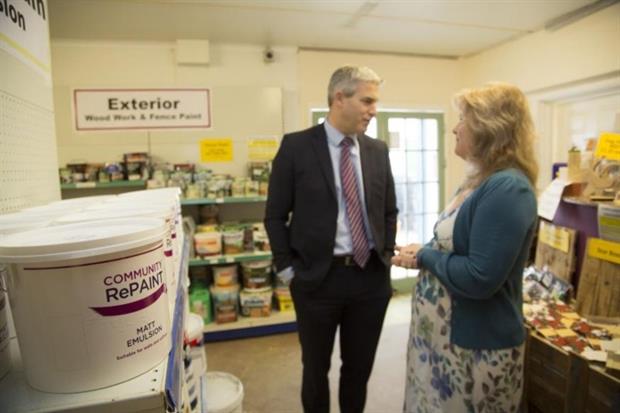 The new hub aims to convert 60,000 litres of paint in its first 12 months. Photo: Community Repaint