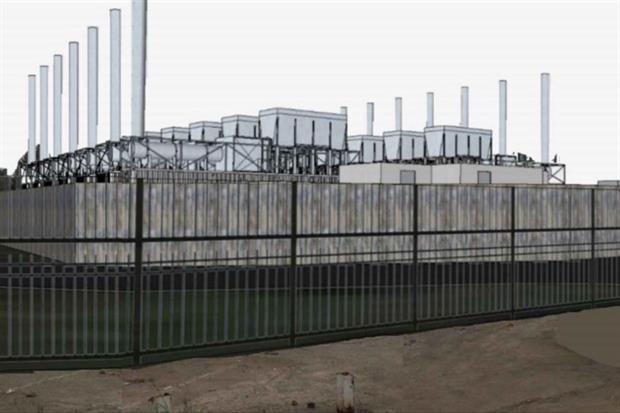 Bristol City Council rejected the gas engine-powered generator due to air quality, visual and noise concerns. Image: UK Power Reserve
