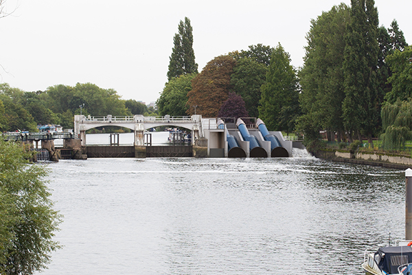 A view of how Teddington and Ham Hydro's planned community-owned hydropower plant on the river Thames would look