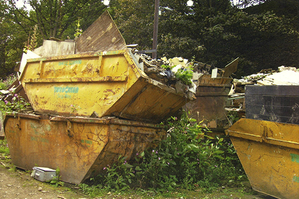 The main waste pile was 100 metres long and up to ten metres high in some places. Photograph: Environment Agency