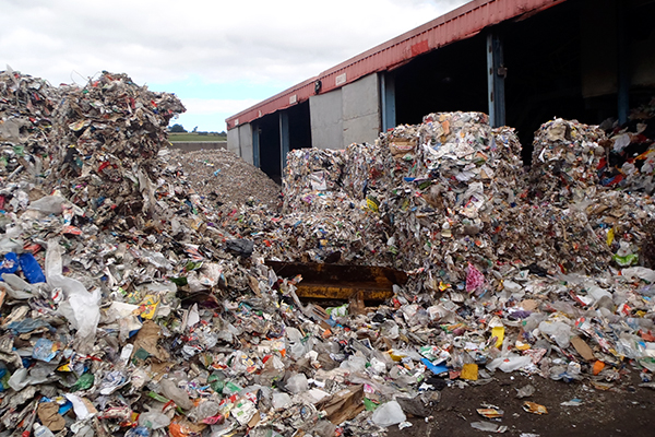 Illegal dump at Polo Grounds Industrial Estate in Pontypool. Photograph: Environment Agency