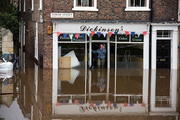 Flooded business
