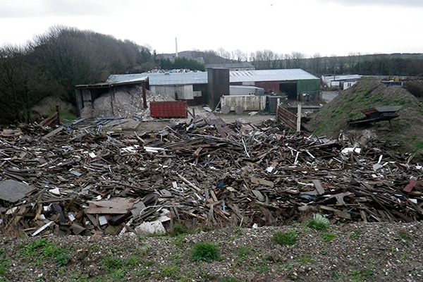 The waste presented a considerable fire and pollution risk. Photograph: Environment Agency