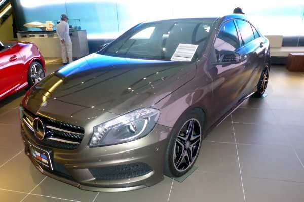 The Mercedes A180 has particularly high emissions, despite complying with the Euro 6 standard in the laboratory. Photograph: Tokumeigakarinoaoshima CC0 1.0
