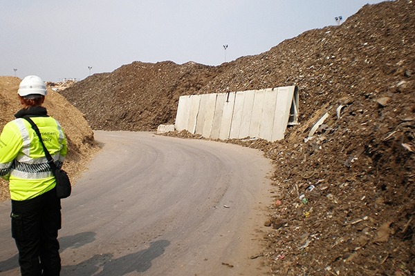 When EA officers visited one of Donald Ward Ltd's sites, a waste pile appeared to be steaming. Photograph: Environment Agency