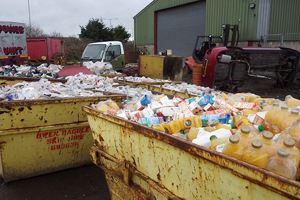 EA officers found 42 skips full of waste on Baguley's site. Photograph: Environment Agency