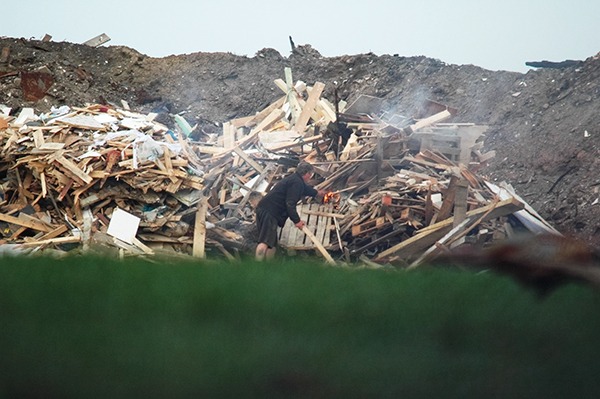 Drivers were either setting fire to the waste themselves or allowing others to do so. Photograph: Environment Agency