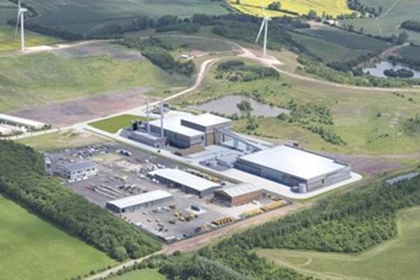 An artist's impression of the Bilsthorpe Energy Centre. Image: Peel Environmental