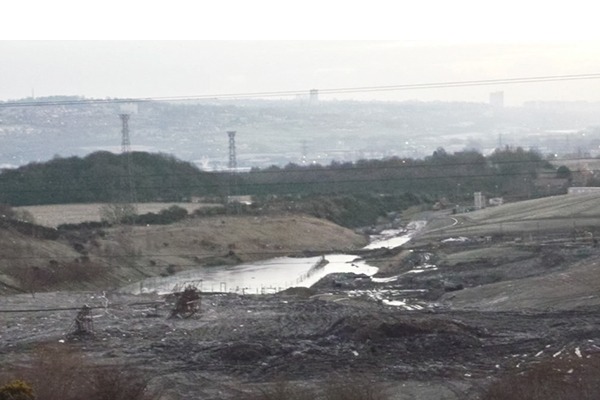 A flooded lagoon in at the site in January (January)Photograph: Environment Agency