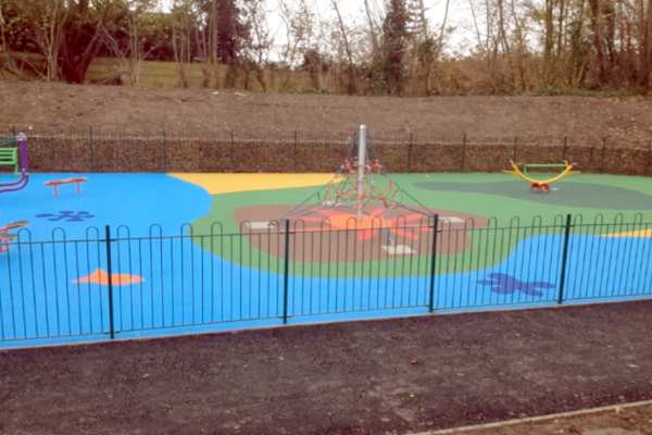 Recycled rubber, obtainined from car tyres, is used widely to make soft surfaces for playgrounds. Photograph: Scott Calland CC BY