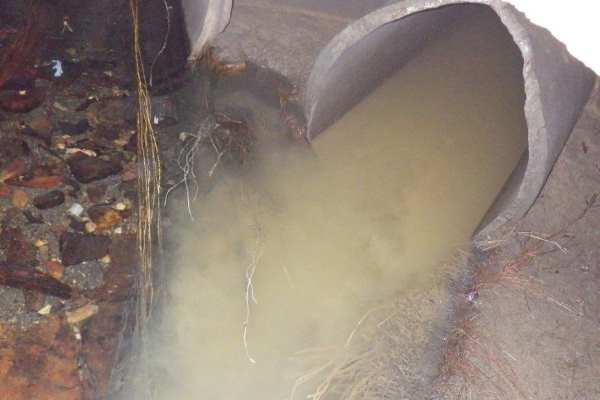 Shire Brook on the border of Derbyshire and Nottinghamshire was polluted on three separate occasions in 2013 and 2014. Photograph: Environment Agency