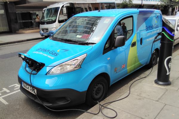Firms such as British Gas already have electric vans in their fleets. Photograph: Gareth Simkins