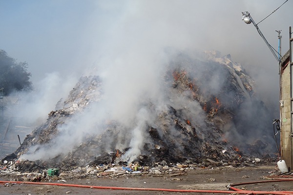 The Marshgate fire burned for two months. Photograph: Environment Agency