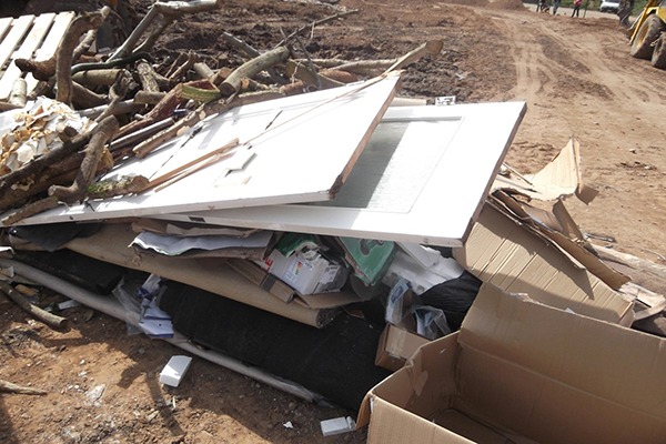 Bulmer buried bricks and household items on his land. Photograph: Environment Agency