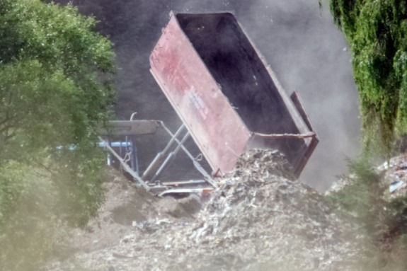 About 6,000 tonnes of waste was deposited - roughly the size of a football pitch. Photograph: Environment Agency