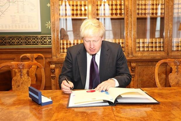 Foreign secretary Boris Johnson ratified the Paris Agreement on 17 November. Photograph: Foreign and Commonwealth Office