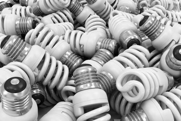 Crushing flourescent light bulbs risks emissions of mercury vapour. Photograph: rasslava / 123RF