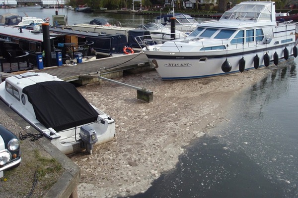 Untreated sewage was discharged from various sites into the river Thames, its tributaries and in one case directly onto the Thames path. Photograph: Environment Agency