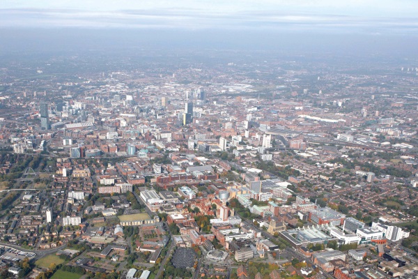 Manchester will aim to meet a WHO particulate air quality standard by 2030. Photograph: Daniel Nisbet CC BY-SA 2.0