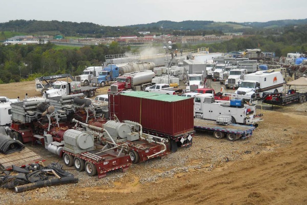 US shale gas development site