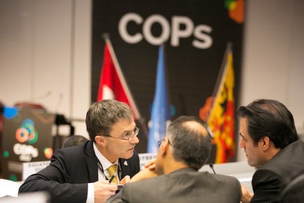 The meeting of the Stockholm, Basel and Rotterdam Conventions lasted for two weeks. Photograph: IISD