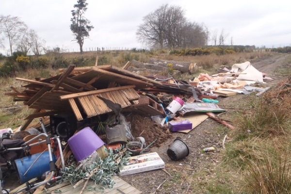 Flytipping is a serious problem in Scotland. Photograph: SEPA