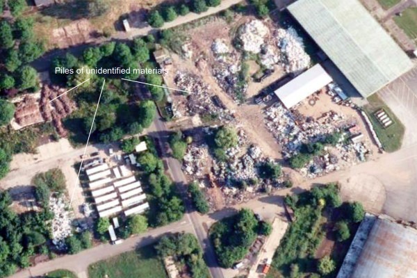 Satellite data and machine-learning algorithms can be used to detect serious waste crime and provide evidence for enforcement action. Photograph: Google