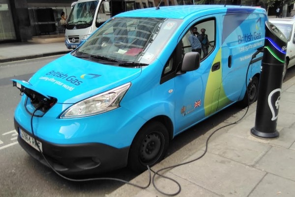 Electricity stored in plugged-in electric vehicles could be used to balance the grid. Photograph: Gareth Simkins