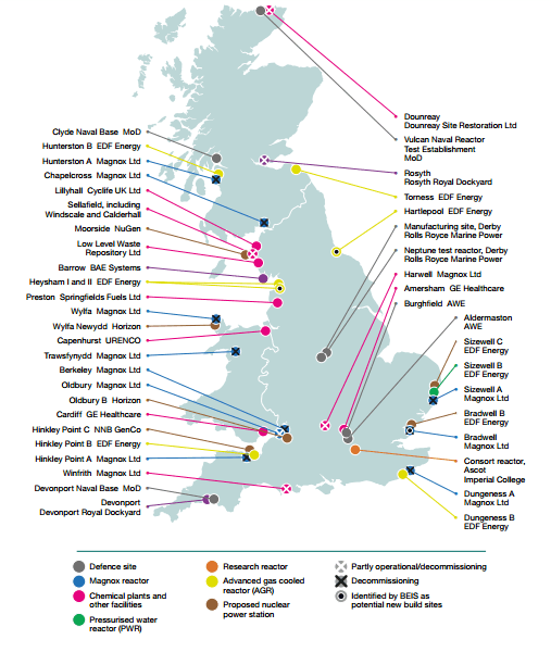 ONR map: Sites ONR regulates