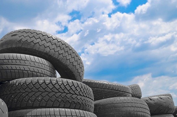 Tyres stacked up