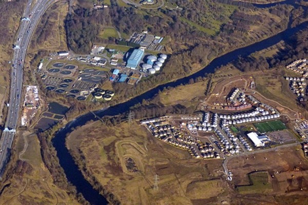 The Daldowie sludge plant and the Newton Farm estate