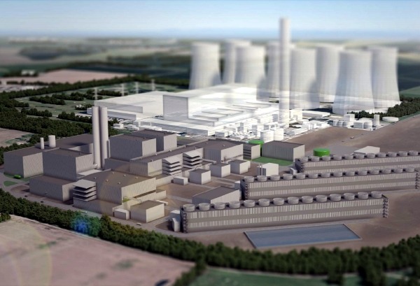 The new plant will be built immediately to the south of the old coal-fired units. Photograph: Eggborough Power/Fichtner Consulting Engineers