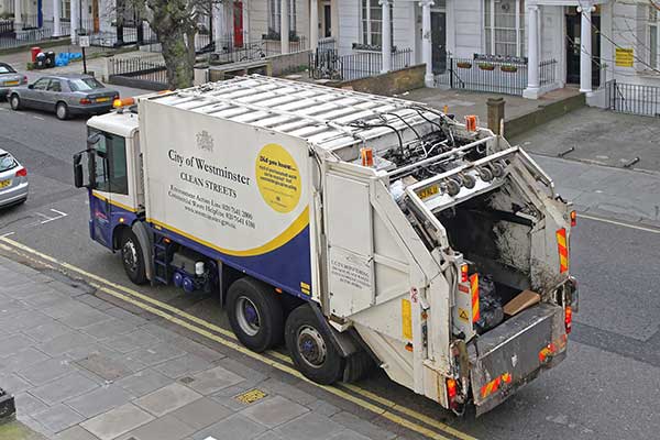 Garbage truck London. Photograph: Baloncici/123RF