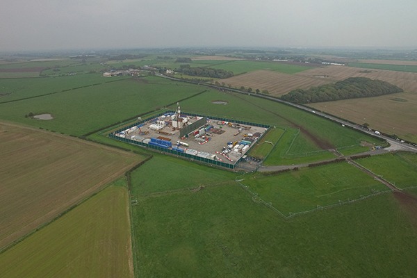 Cuadrilla's Preston New Road test drilling site. Photograph: Cuadrilla