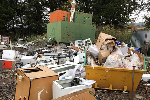 Illegal waste site. Photograph: Environment Agency