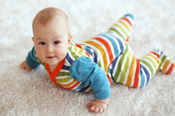 Baby on carpet