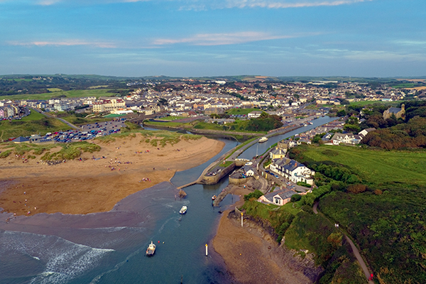 Aerial view of Bude, Cornwall