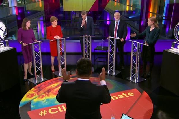 The leaders united in accepting the seriousness of the climate crisis, though differed on how to answer it. Photograph: Channel 4